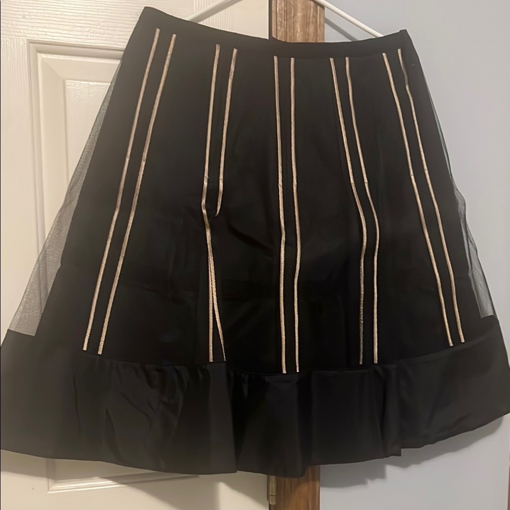 Victoria's Secret Black and Gold Ruffled Skirt